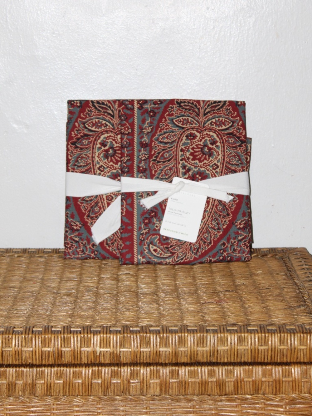 POTTERY BARN Euro Talia Paisley Pillow Covers/Shams.  Set of 2
